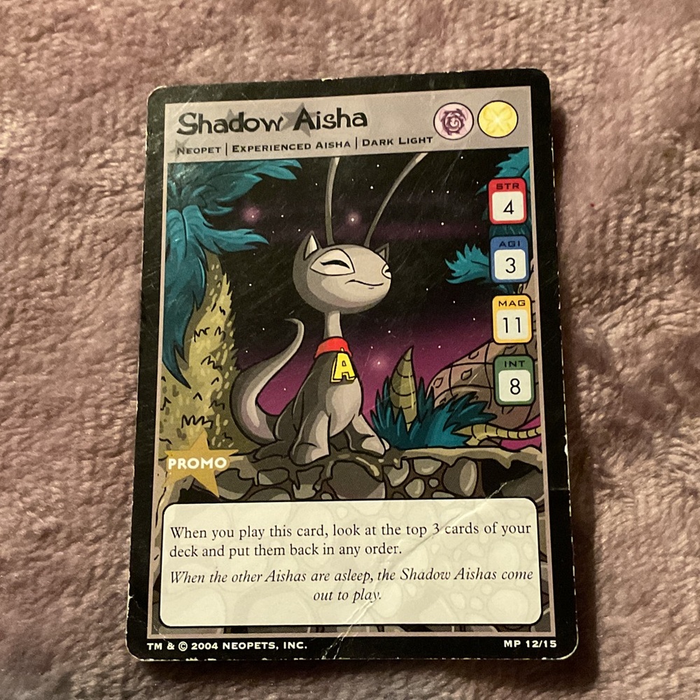 Shadow Aisha Neopets Card 12/15